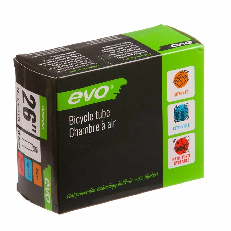 Evo Heavy Duty Tube 1.8mm Thick Schrader Tubes / Accessories 1 Evo Heavy Duty Tube 1.8mm Thick Schrader Tubes / Accessories