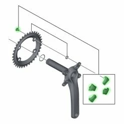 Shimano XTR FC M9000/M9020 1x11 Chainring Bolts & Cap Set