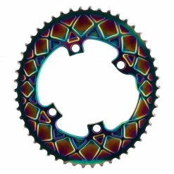 Absolute Black Oval 110/4 BCD 2X Chainring For Shimano R9100/8000/7000 10/11/12-Speed