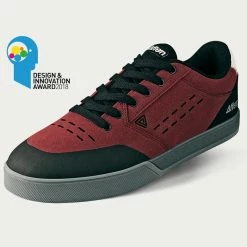 Afton Mens Keegan MTB Cycling Shoes Black/Maroon/Grey