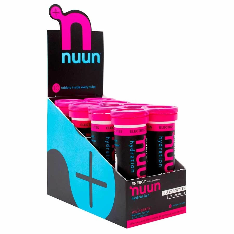 Nuun Energy Electrolytes W/ Caffeine Tabs Box Of 8 Tubes Nutritionals 1 Nuun Energy Electrolytes W/ Caffeine Tabs Box Of 8 Tubes Nutritionals