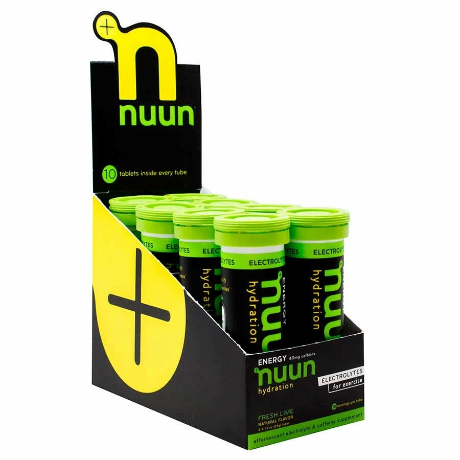 Nuun Energy Electrolytes W/ Caffeine Tabs Box Of 8 Tubes Nutritionals 2 Nuun Energy Electrolytes W/ Caffeine Tabs Box Of 8 Tubes Nutritionals