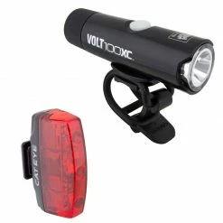 Cateye Volt 100XC Front / Rapid Micro Rear Combo USB Light Set