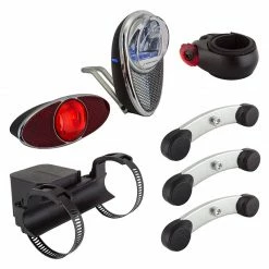 Lights Reelight RL720 Battery Free Bike Combo Light Set Fork/Carrier Mount