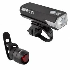 Lights Cateye AMPP400 Front / ORB-RC Rear USB Combo Light Set