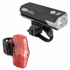 Cateye AMPP400 Front / VIZ150 Rear USB Combo Light Set