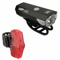 Lights Cateye AMPP100 Front / ViZ100 Rear Combo Light Set