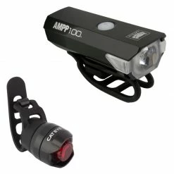 Cateye AMPP100 HL-EL041RC/TL-LD160 Front & Rear Combo Light Set Lights