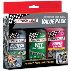 Finish Line Premium Bike Care Value Pack Of 3 Wet Cleaners / Lubricants
