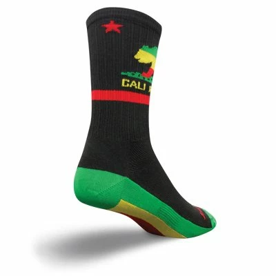 Sock Guy SGX Rasta Cali Socks 6" 1 Sock Guy SGX Rasta Cali Socks 6"