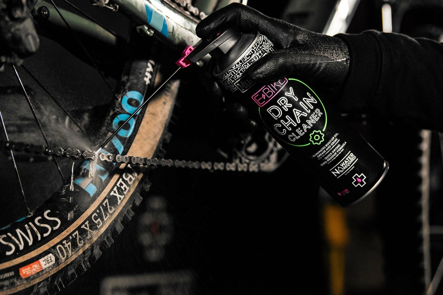 Muc-Off E-Bike Dry Chain Cleaner 500ml Aerosol Cleaners / Lubricants 3 Muc-Off E-Bike Dry Chain Cleaner 500ml Aerosol Cleaners / Lubricants