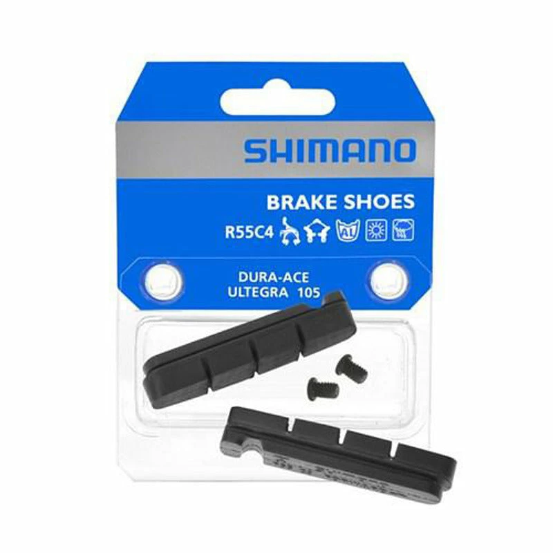 Shimano Dura Ace - Ultegra - 105 R55C4 Brake Pad Inserts W/ Fixing Bolts Brake Pads, Parts & Accessories 2 Shimano Dura Ace - Ultegra - 105 R55C4 Brake Pad Inserts W/ Fixing Bolts Brake Pads, Parts & Accessories